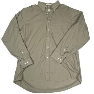 Etienne Aigner Button Down Shirt Tan Brown Long Sleeve Collared Men's 16.5 34/35